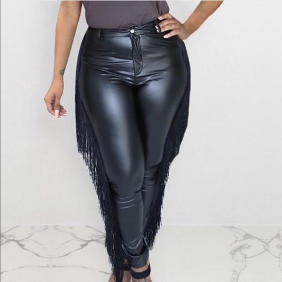 Pants \u0026 Jumpsuits | Faux Leather Fringe 